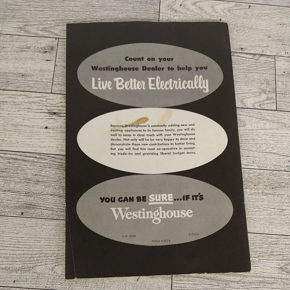 Vtg‎ Westinghouse Food Freezing Instruction Book Cookbook - Illustrated